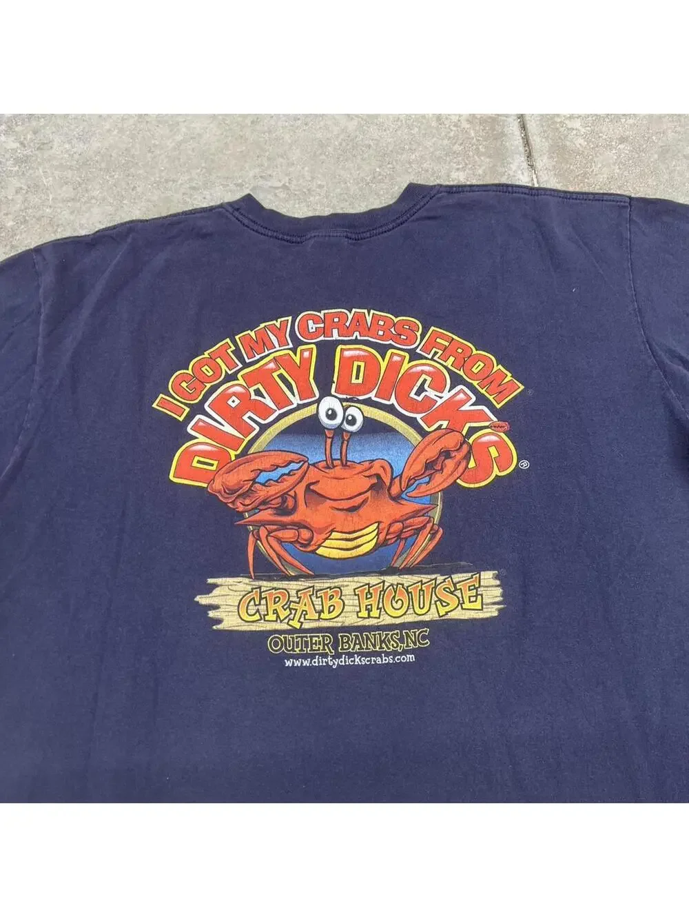 vintage i got my crabs from dirty dicks destination joke humor shirt size xl